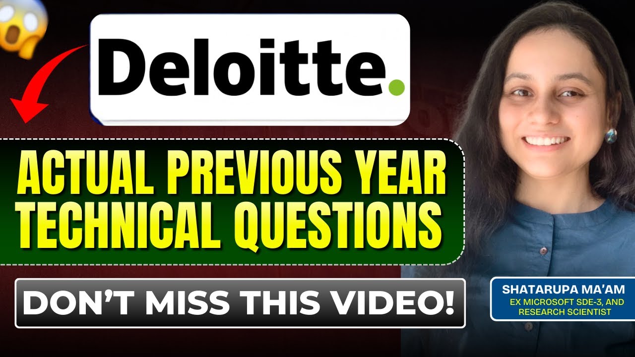 Technical Deloitte MCQ Based on Previous Year One Shot