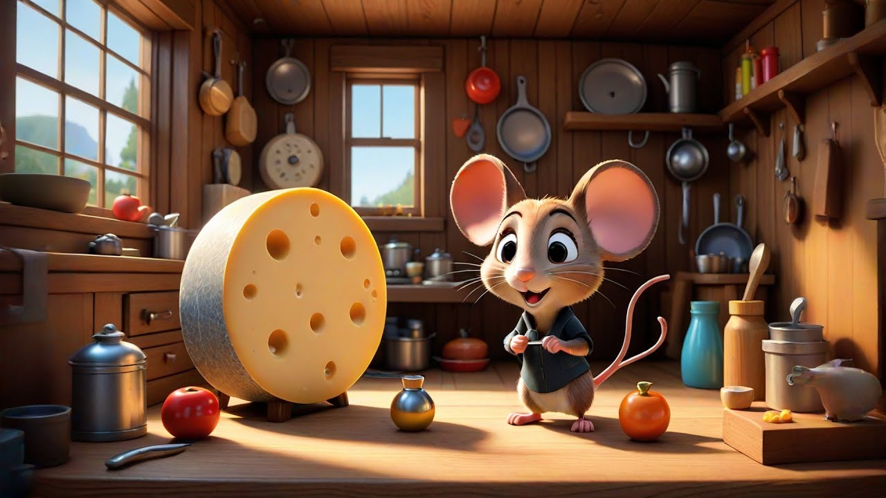 Three Tiny Mice Say Big and Small | Opposites Song for Kids | Rhyme and Size Concept Learning