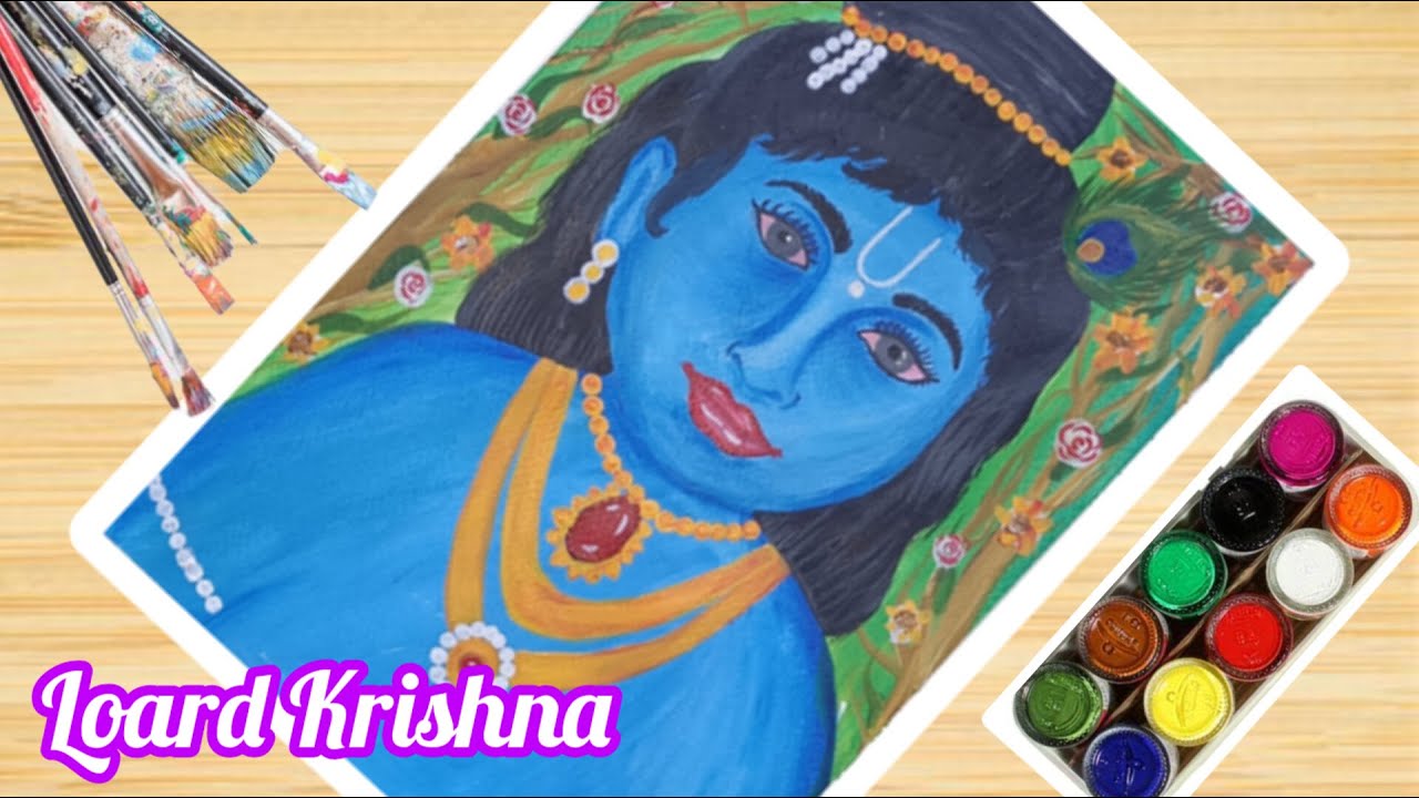Doly Rani Loard Krishna Painting Tutorial | Beautiful Krushna Painting | Painting ...