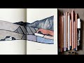 SKETCHBOOK TIME 5 ✷ Drawing a Contemporary Landscape Using Coloured Pencils ✷ Natasha Newton