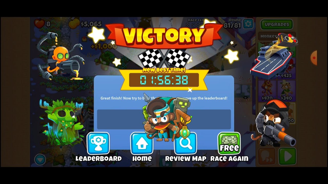 BTD6 Race Rabbit Go Hoppity on Mobile 1:56.38 (Top 50 Guide) - YouTube