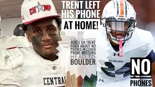 Colton Hood JOKES ON Trent Hood About NO PHONES In Coach Prime Meeting “HE LEFT IT”🤯