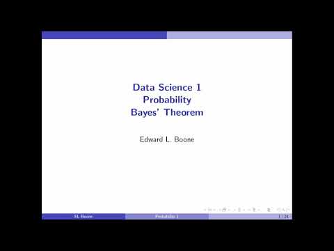 Data Science 1 - Probability 9 - Bayes' Theorem