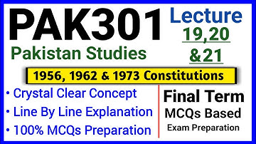 Pak301 Short Lecture 19, 20 and 21 | MCQs Based Exam Preparation | Pak301 Final Term Preparation