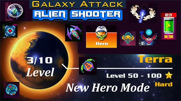 Galaxy Attack Alien Shooter | New Hero Mode | Terra Level 3 |  Tips Tricks For Game Players