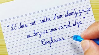 EP21 Real Quotes by Confucius | Super clean handwriting | Beautiful English handwriting | Cursive