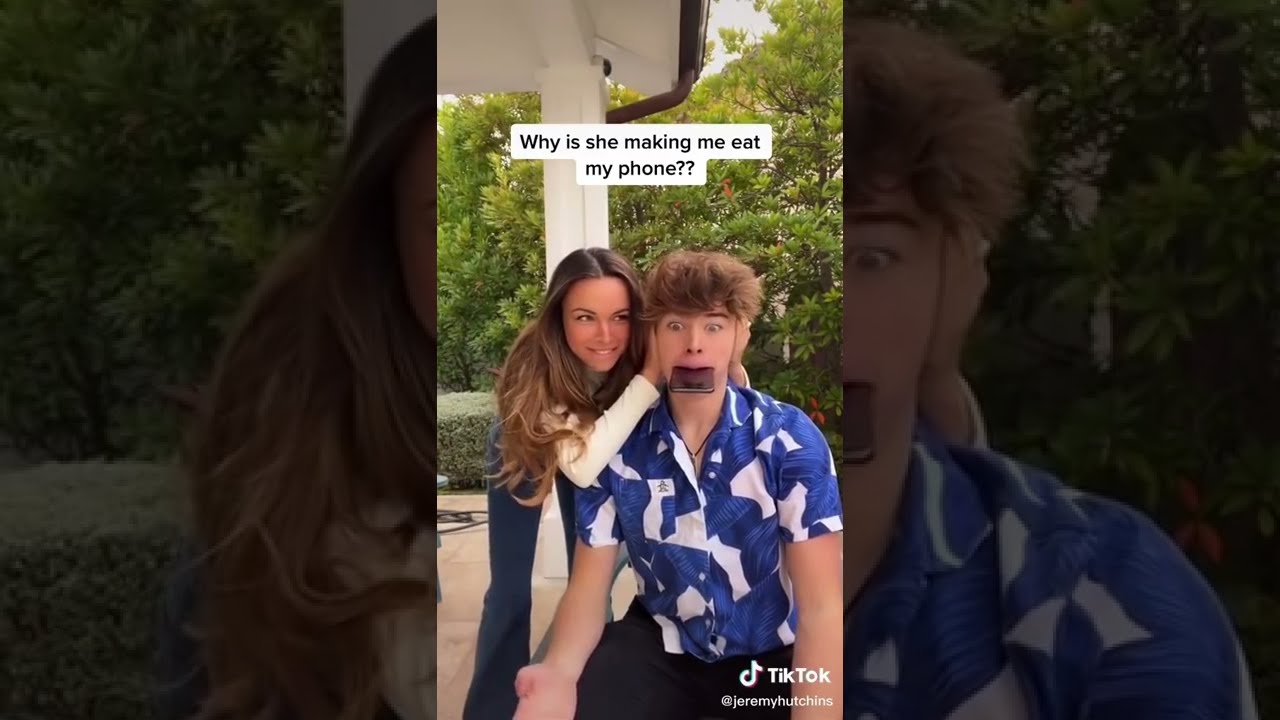 JEREMY HUTCHINS TIKTOK WHY IS SHE MAKING ME EAT MY PHONE Jeremyhutchins Piersonwodzynski