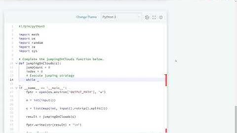 HackerRank Jumping on the Clouds