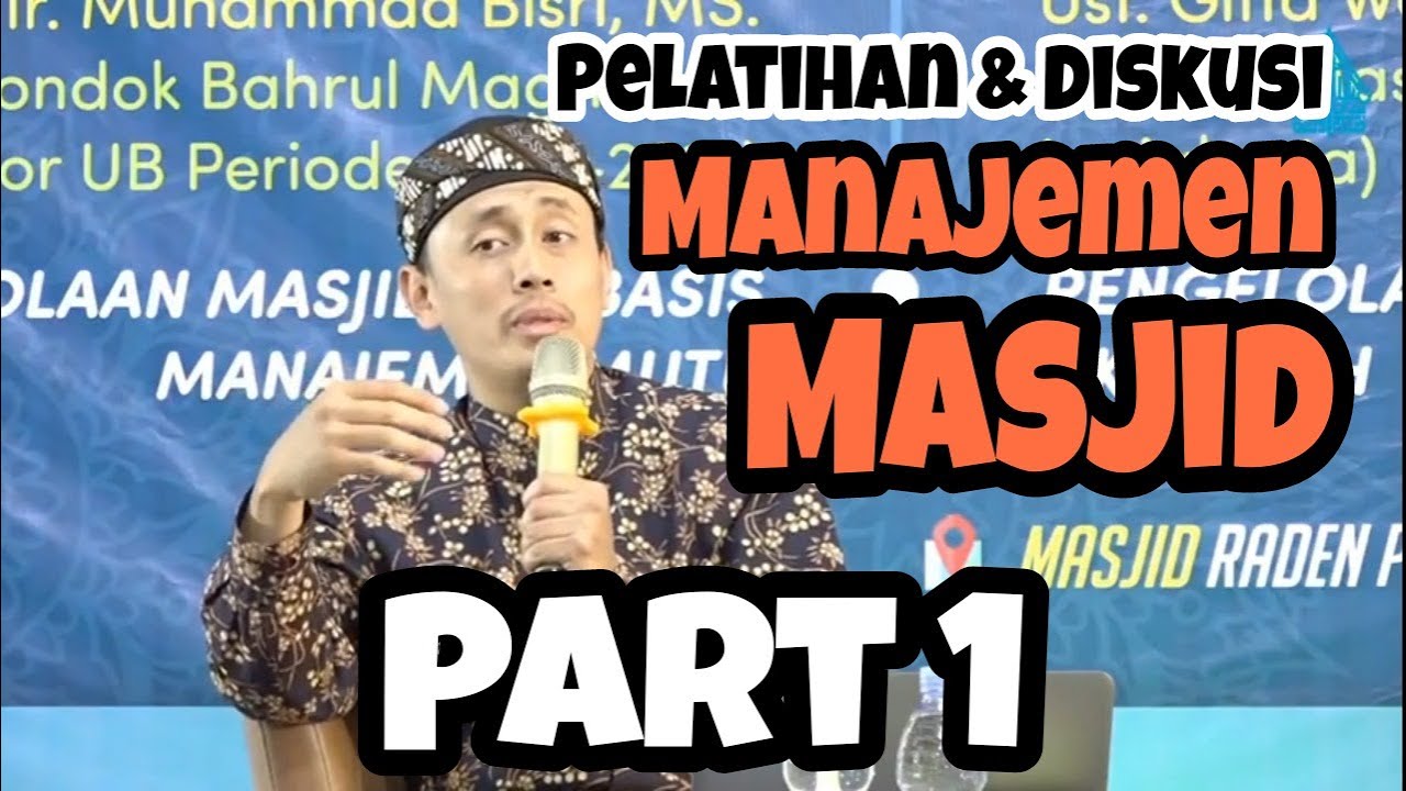 Pelatihan dan Diskusi Manajemen Masjid Contoh Jogokariyan di Universitas Brawijaya Malang Part 1