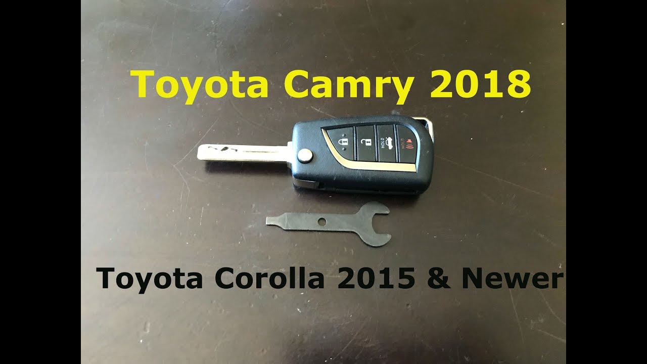 How to Replace Battery Remote Key Toyota Camry 2018 - YouTube