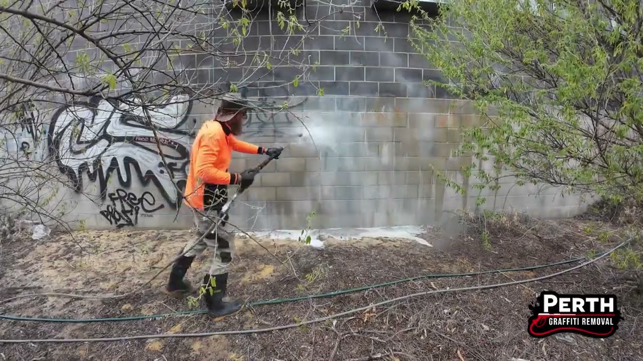 Removing Graffiti from Cinder Block - World's Best Removal Products x @PerthGraffitiRemoval