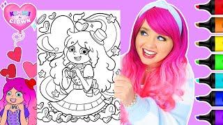 Coloring Kimmi The Clown Valentine's Day Coloring Page | Ohuhu Art Markers