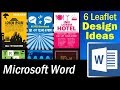 6 Leaflet Design Ideas in MS Word Part5 - Microsoft Word Tutorial
