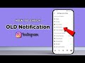 How to check Old notification Instagram?
