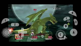 SSBB HACK: Giant growing Charizard and Bowser  in FFA [Friend special subscribers video]