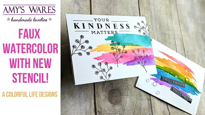 Faux watercolor look with this brand spankin' new stencil!!