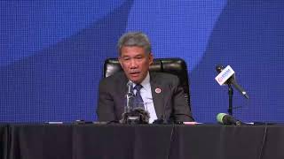 Malaysian FM delivers a news conference during ASEAN Summit
