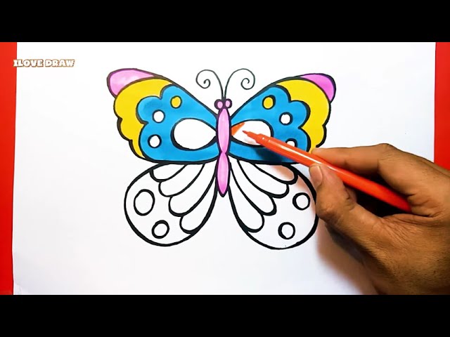 Cách Vẽ Con Bướm - Vẽ Tranh Con Bướm - Vẽ Chú Bướm - How To Draw A  Butterfly - Duy Hiếu - Youtube