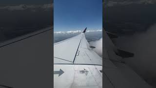Flying to Mexico City through clouds.
