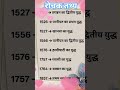 महत्वपूर्ण घटना | प्रमुख युद्व #gk #gkquiz #shortvideo  #shorts