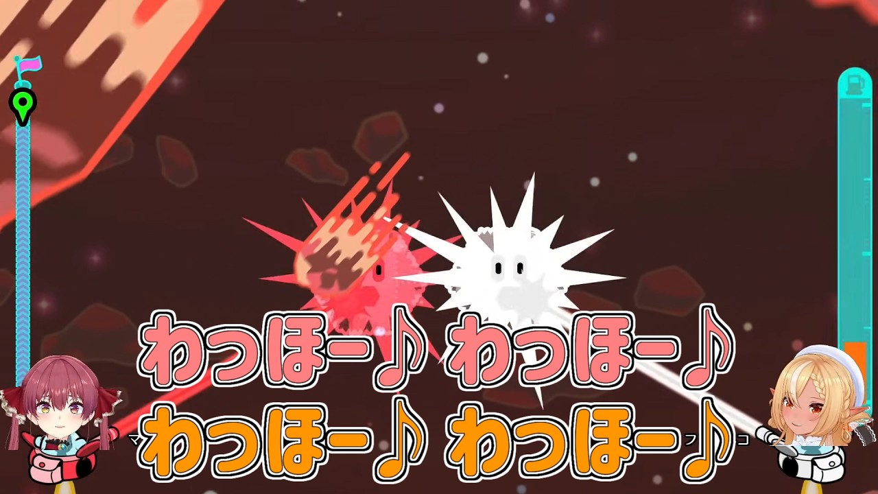 【ホロライブ切り抜き】息ぴったりの「わっほー♪わっほー♪」【宝鐘マリン／不知火フレア／#マリフレ／リズム天国 ミラクルスターズ】