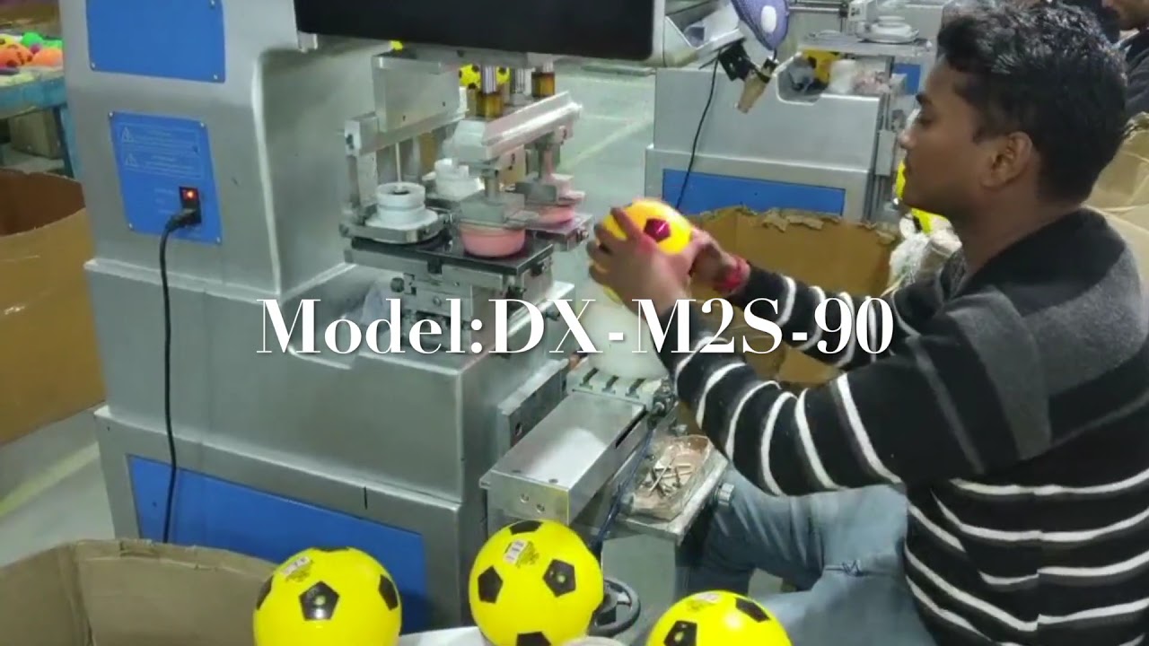 semi automatic pvc ball pad printing machine YouTube