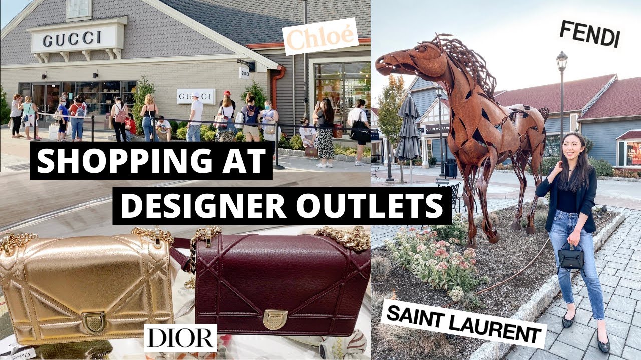 WOODBURY COMMON PREMIUM OUTLETS SHOPPING VLOG & HAUL! DISCOUNT LUXURY:  DIOR, YSL, FENDI, PRADA 🛍️ 