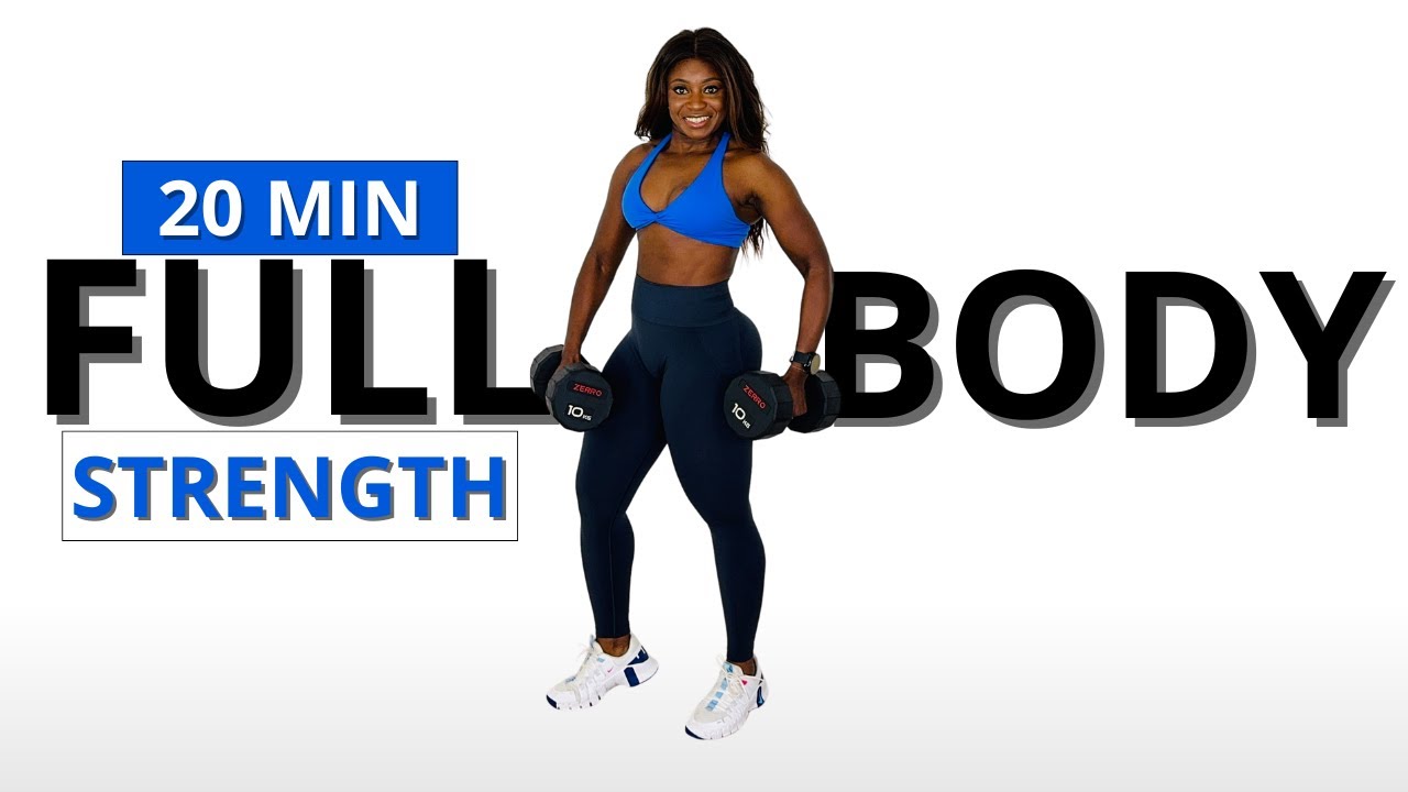 20 MIN FULL BODY STRENGTH WORKOUT WITH WEIGHTS [NO REPEAT] - YouTube