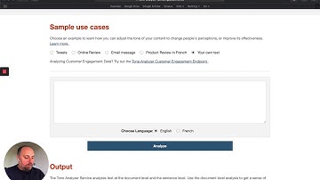 Prova IBM Tone analyzer