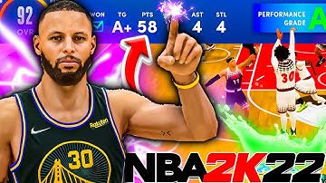 Steph Curry Build Going CRAZY with 58 Points in NBA 2K22 - Best Point Guard Build in NBA 2K22