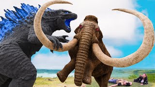 Blockbuster Trex Chase 2023 | Godzilla Vs Mammoth | JURASSIC WORLD 4 | Dinosaur  movie | Ms.Sandy