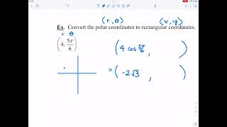 [PreCal] Polar Coordinate to Rectangular Coordinate (Unit 10 Lesson 1.4)