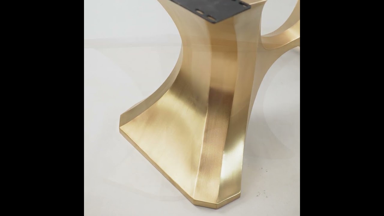 Hoshi Stainless Steel Gold Brass Table Base by Flowyline Design 