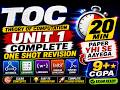 TOC Unit 1 One Shot Revision in 20 Minutes 🔥 | Theory of Computation Complete Revision Unit 1