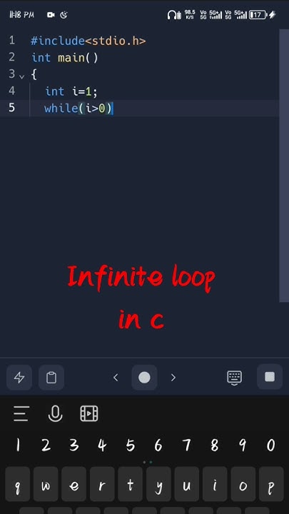 Infinite loop in c || my first program in c || c programme #coding # ...
