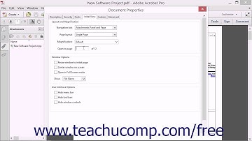 Initial View Settings for PDFs - Adobe Acrobat XI Training Tutorial Course