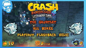 The Gauntlet - Full Walkthrough - Platinum Relic - All Boxes - Crash Bandicoot 4 [4k]