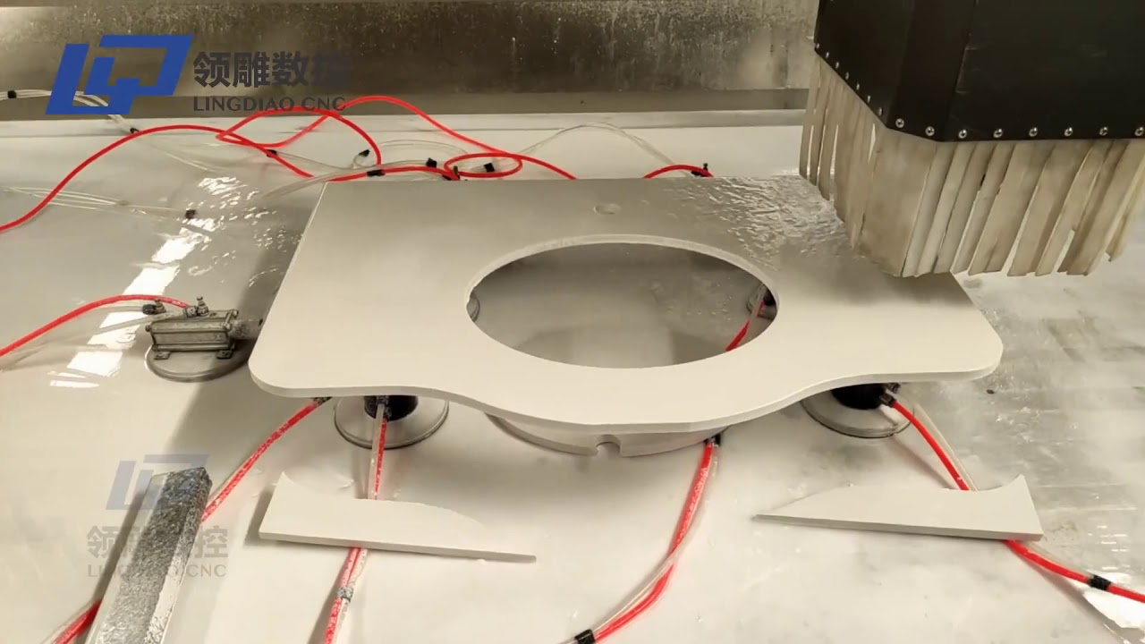 Quartz Countertop Fabrication CNC Router Center - YouTube