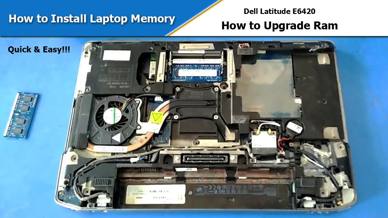 bliver nervøs kalk Gepard How to Install Laptop Memory | How to Upgrade Laptop RAM | Dell Latitude  E6420 | Quick & Easy!!! - YouTube