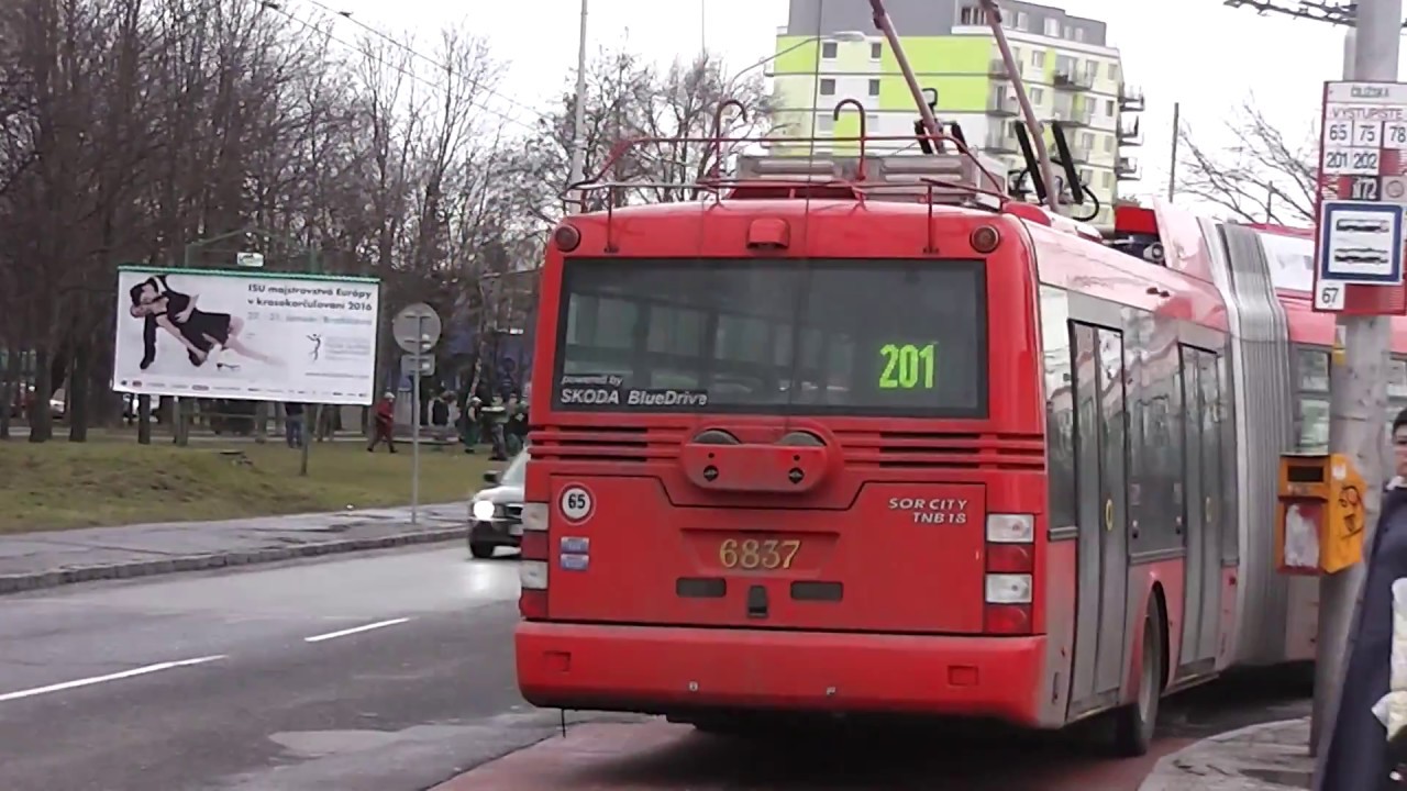 Trolejbus Škoda 31Tr Sor Ev.č 6837 Dopravný Podnik Bratislava