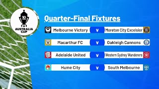 Here's the 2024 Australia Cup Quarter Finals Fixtures.
