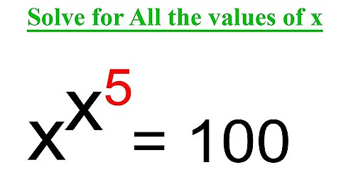 How to Solve for X || x^x^5=100 || Math  Olympiad tricky 🤔  question || #premath