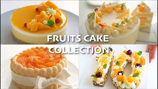 4 kinds of fruit cake mango rare cheese / mango shortcake / orange charlotte cake /cake decorating