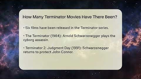 How Many Terminator Movies Have There Been? - The SciFi Reel