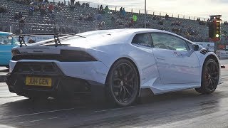 1000HP+ Twin Turbo Lamborghini Huracán at Santa Pod Raceway