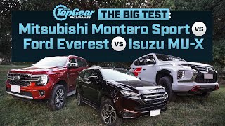 Isuzu MU-X vs Ford Everest vs Mitsubishi Montero Sport: 4x2 SUV Big Test | Top Gear Philippines screenshot 5