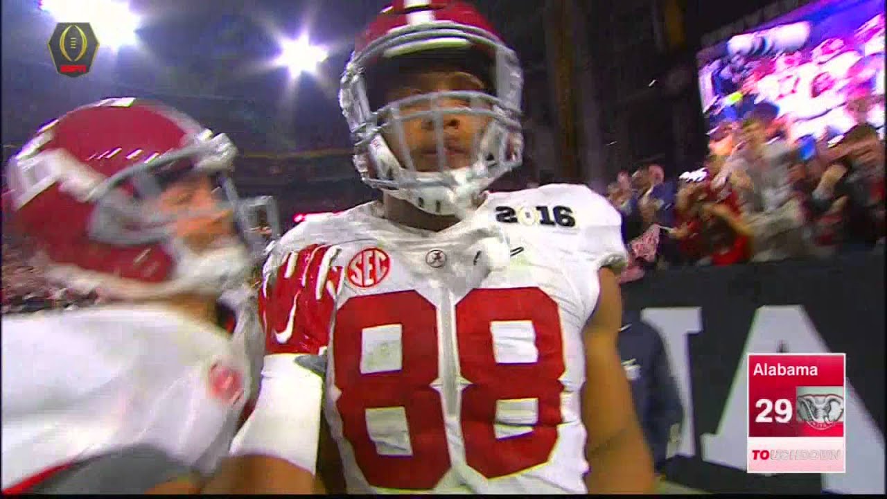 Jake Coker finds O.J. Howard open for a 51yard touchdown Alabama vs