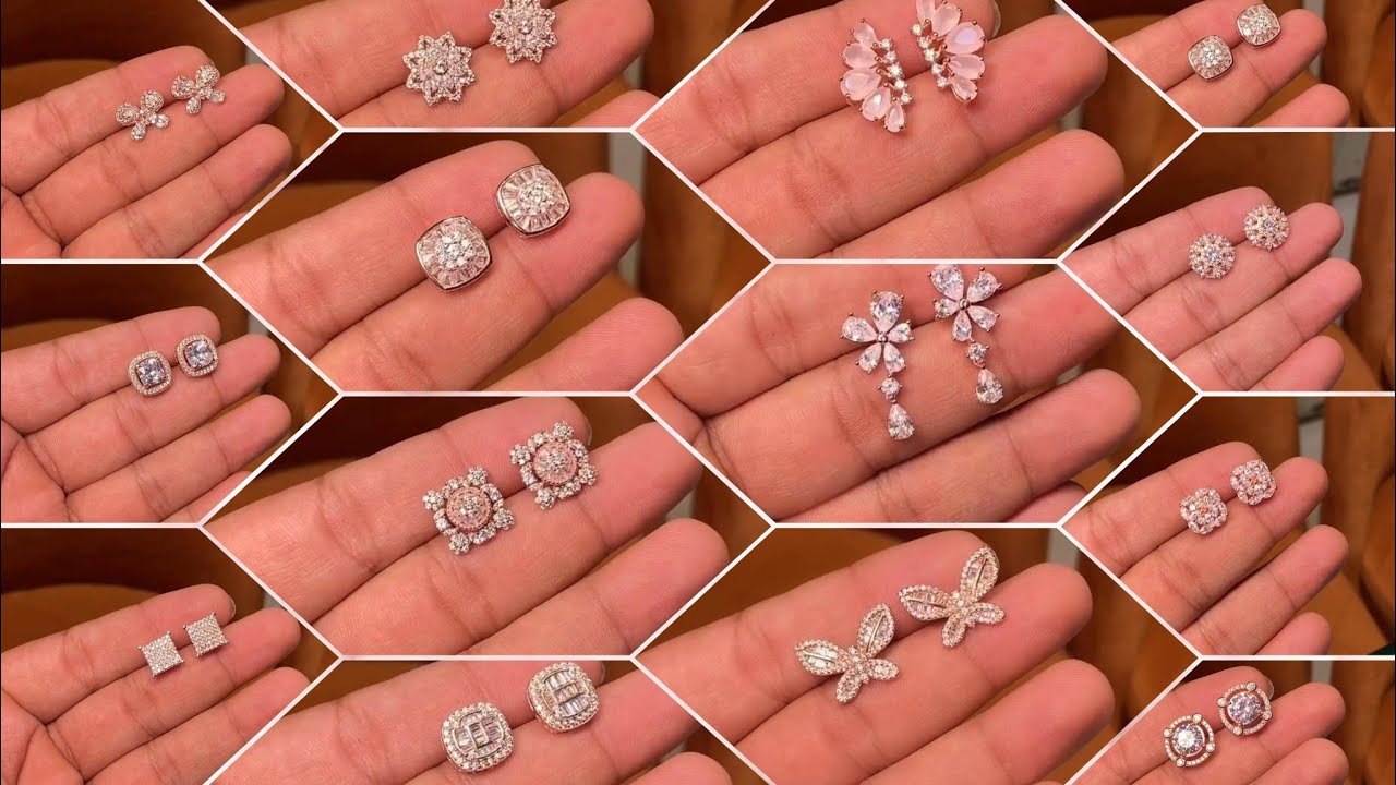 Silver Studs Earrings | Daily Wear Earrings Collection,Trendy Silver Earrings,Silver Tops 