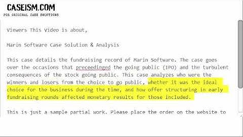 Marin Software Case Solution & Analysis- Caseism.com