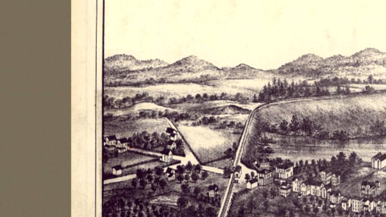 Philmont New York 1881 Panoramic Bird's Eye View Map 7278 YouTube